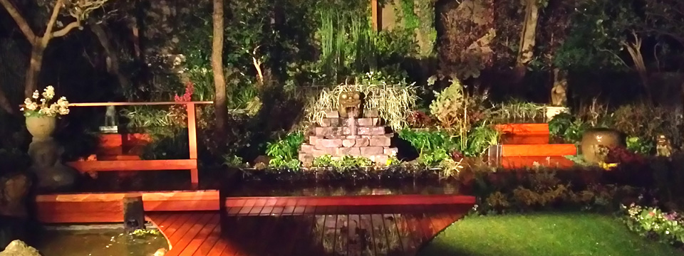 The exotic garden views from the room.